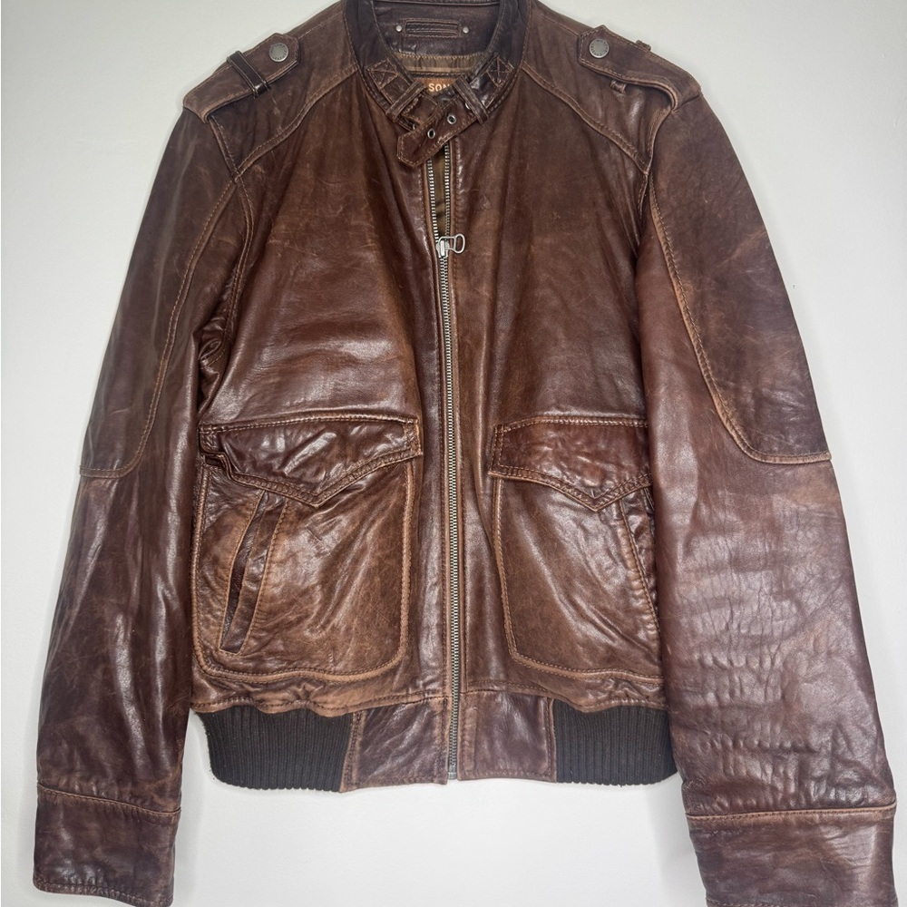 Vintage Wilson Leather Men's Brown Leather Jacket